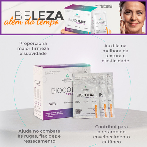 Biocolin® Collagen Colágeno Verisol + Msm - 7g 30 Sachês