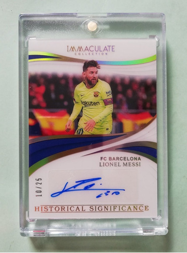 Tarjeta Immaculate Lionel Messi Autografo Fc Barcelona 10/25