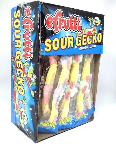 Imagen 2 de 2 de E.frutti Gomas Sour Gecko - Salamandra Acida Display X 40