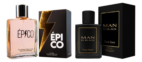 Kit Perfume Epico Edp + Man In Black X 100ml By Town Scent