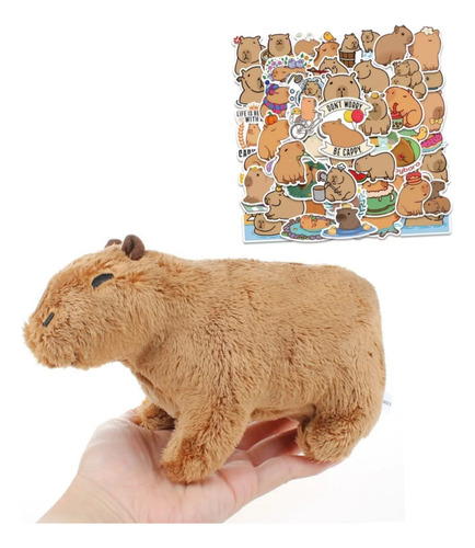 Capybara Peluche 18cm Lindo Y Suave Regalo Niños+ 2 Stickers