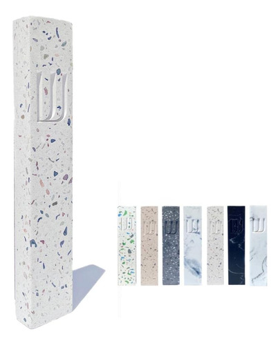 Estuche Para Mezuzah A&s Mezuzot 7  Terrazzo White