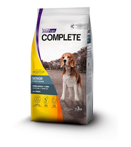 Vitalcan Complete Perro Senior Todas Las Razas X 3 Kg