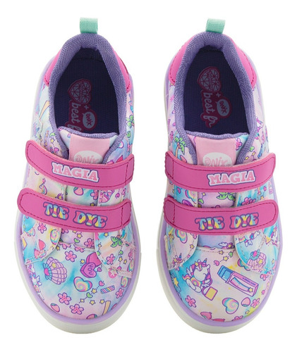Tenis Tropicana Niña Unicornio Luces Onix Rosa 15-21