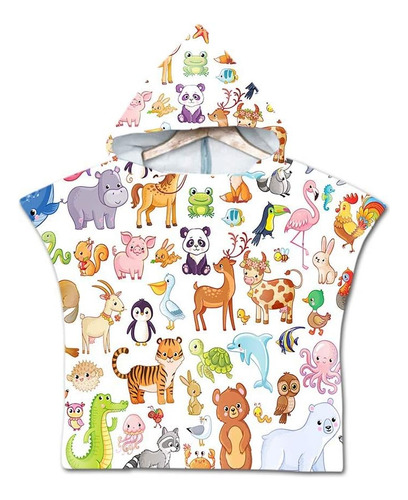 Toalla De Baño Con Capucha Para Bebé, Toalla De Poncho Con T