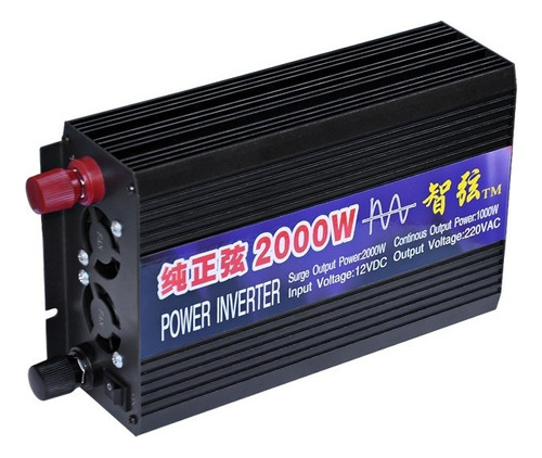 Inversor De Energía De Onda Sinusoidal Pura 2000w 12v A 220v