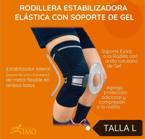 1 Una Rodillera Estabilizadora Elastica Con Gel Talla L Nuev