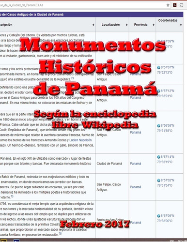 Libro: 2017-02 Monumentos Históricos De Panamá: Según La Enc