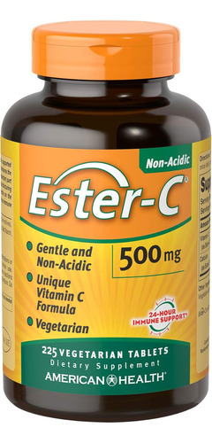 American Health Ester-c 500 Mg 225 Tabletas Vegetarianas Sabor Sin Sabor
