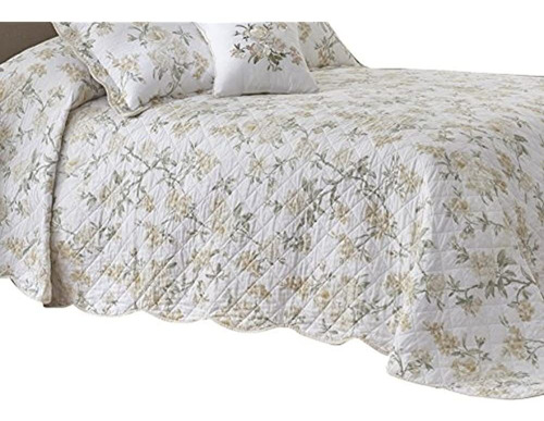 Nostalgia Home 1c20143 Colcha Juliette Floral Queen Size Lav