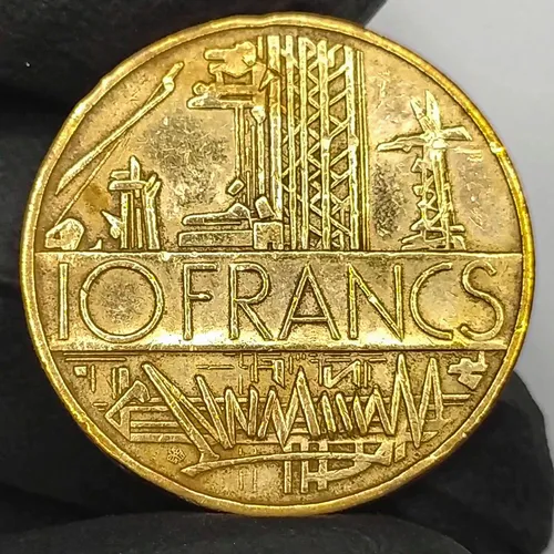 Francia 10 Francos 1976 Antigua Moneda De Colección (Usado)