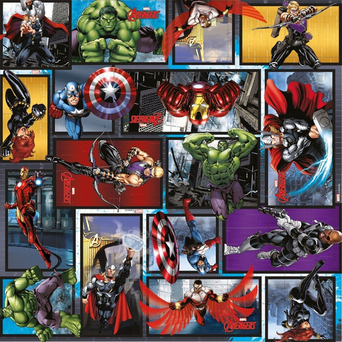 Imagem 1 de 2 de Saco P/presente Os Vingadores Heroes Marvel 30x44 40unid.