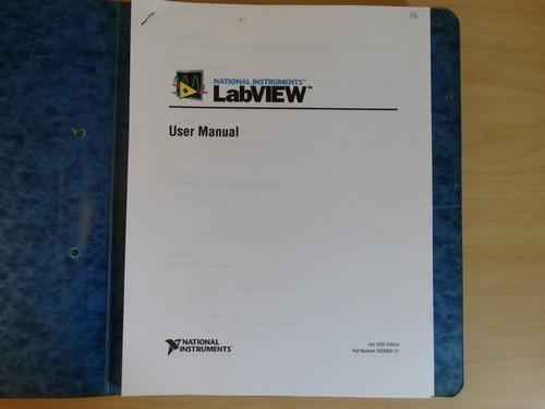 Labview User Manual, National Instruments, En Copias Físicas
