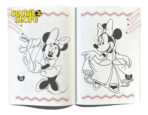 Libro Para Colorear Minnie Mouse Corazon Libro Pintar Niños