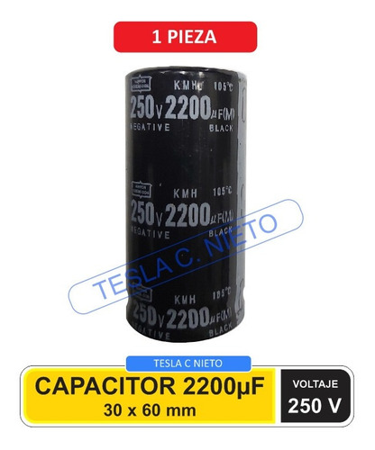 Capacitor Electrolítico 250v 2200uf 105ºc 30mm X 60mm