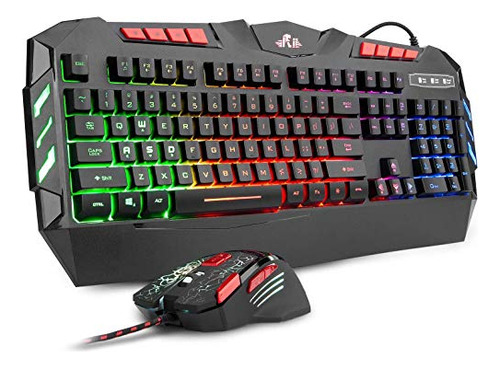 Teclado Gaming Rii Rk900 Iluminado Led Usb, 104 Teclas