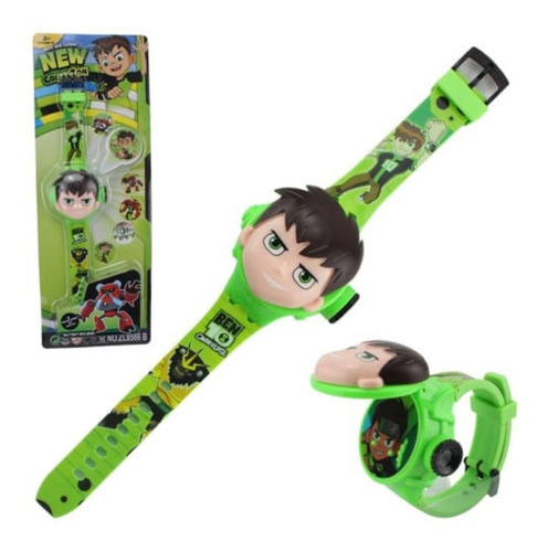 Relógio Infantil Digital Com Projetor 24 Imagens - Ben 10