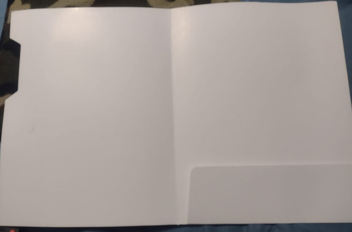 20 Piezas Folder Blanco Carta / Oficio Una Solapa