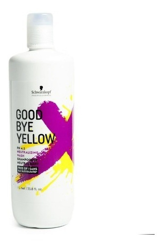 Schwarzkopf Good Bye Yellow Shampoo Matizador 1lt 3c 
