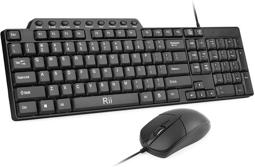 Teclado Y Mouse Básicos, Rk203  Full Size Slim Usb Bas...