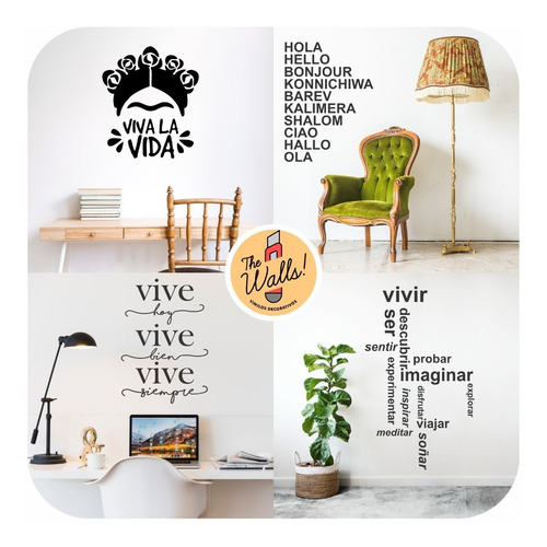 Vinilos Decorativos Frases Textos Pack X 3 Frases