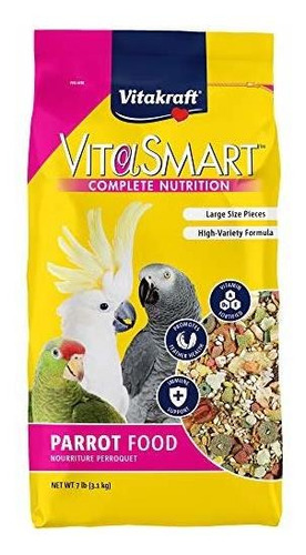 Vitakraft Vitasmart Parrot Food, Fórmula De Alta Variedad - 