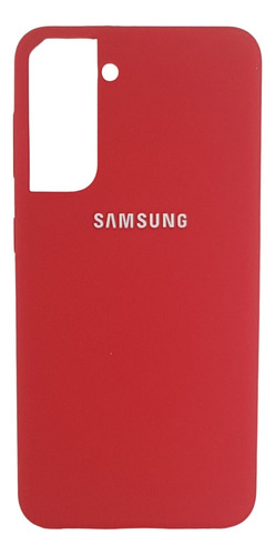 Estuche Protector Silicone Case Para Samsung S21 Rojo