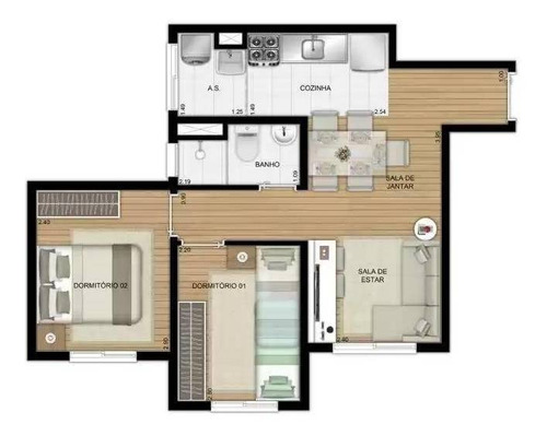 Imagem 16 de 16 de Apartamento Com 02 Dormitórios À Venda Na Cidade Tiradentes - Ap2231