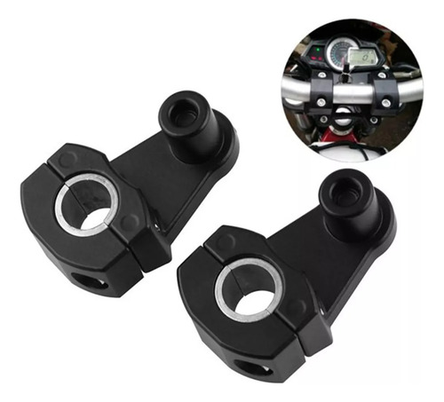 Elevador De Manubrio Universal Para Motocicleta 22/28mm Negro