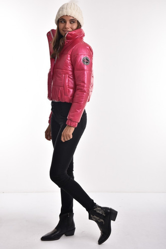 Imagen 2 de 2 de Campera Mujer Inflable Chaqueta Dama Metalizada Impermeable