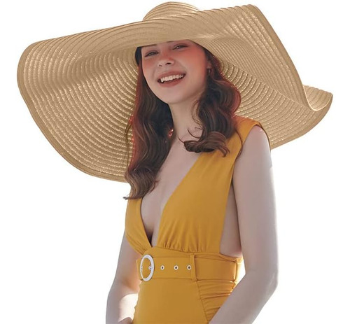 Sombreros Paja Playa Gran Tamaño Mujer, Sombrero Extra Sol