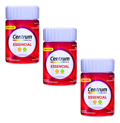 Kit 3 Cxs Centrum Essencial 30cp ( 90cps) - Haleon Sem Sabor