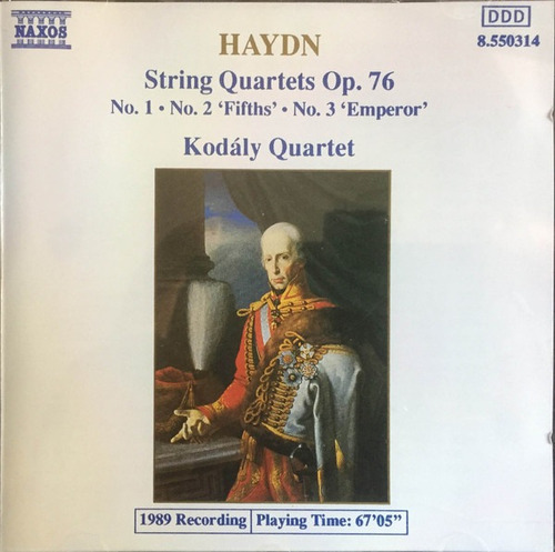  Haydn* Cd String Quartets Op 76 N 1, 2 Y 3 * Como Nuevo* 