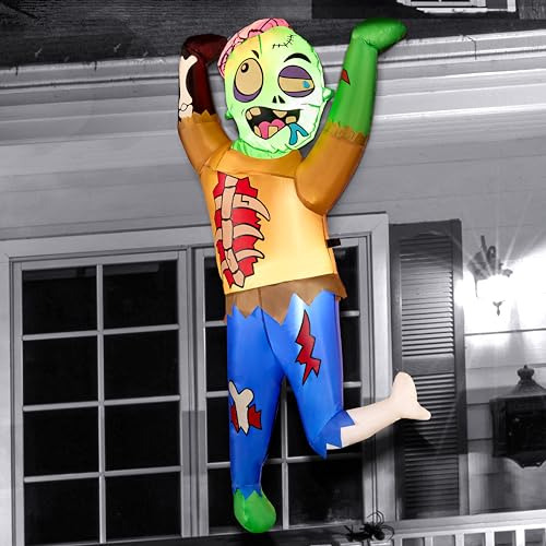 Zombie Escalador De Halloween De 5 Pies De Alto Leds In...