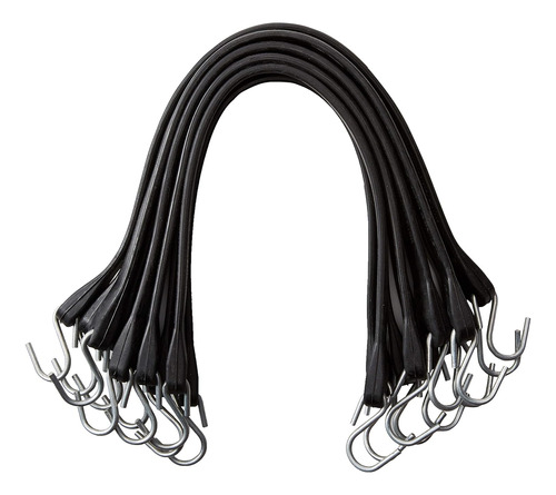 21  Inch 10 Pack Rubber Bungee Cords With Metal Hooks F...