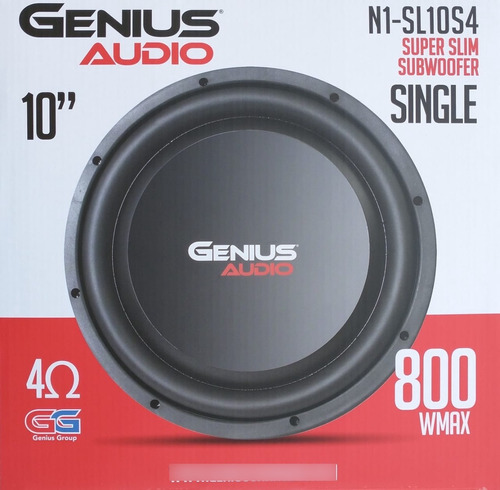 Subwoofer Plano Genius Slim N1-sl10s4 400rms