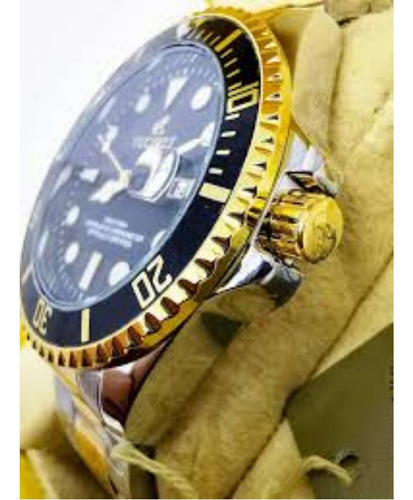 Relogio Masculino Barato Original Serie Ouro Luxo Apr D'água Prateado E Dourado Misto Dourado Preto