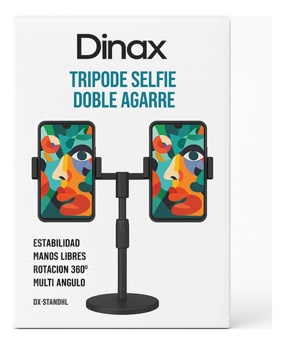 Tripode Streaming ,selfie , Doble Agarre P Celular Negro
