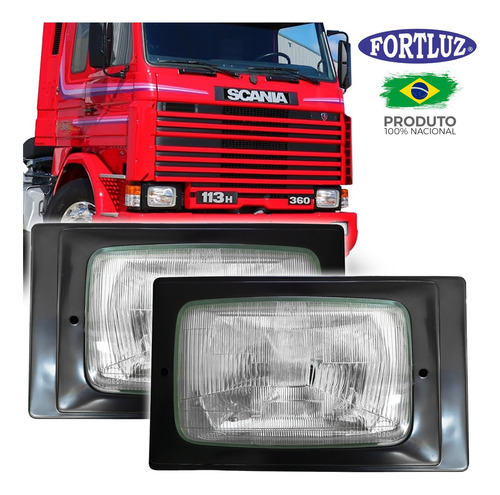 Par Farol Dianteiro Scania 113 87 88 89 90 91 92 93