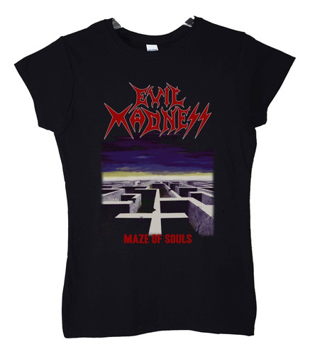 Polera Mujer Evil Madness Maze Of Souls Metal Abominatron