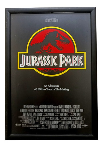 Jurassic Park , Poster Enmarcado 50 X 35 Cms