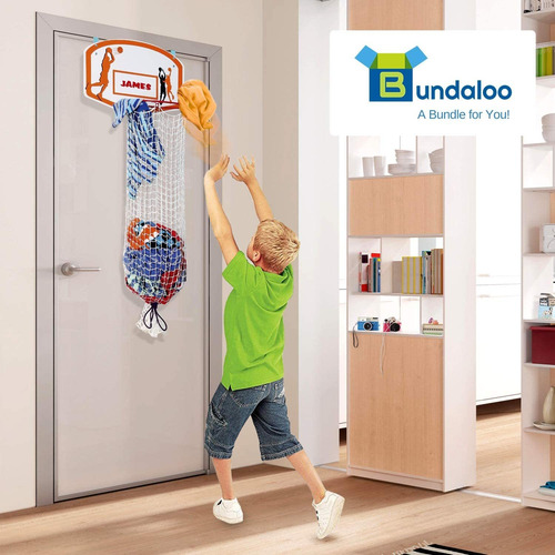 Imagen 3 de 6 de Cesto Para Lavandería De Baloncesto Bundaloo, Para Niños