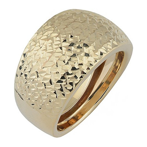 Anillo Oro Amarillo 10k Diamante Corte.