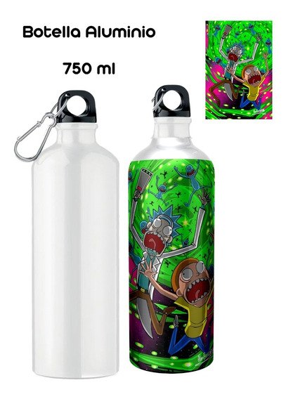 Botella de agua de aluminio con capacidad de 700 ml Rick and Morty