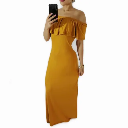 Maxi Vestido Estilo Campesino Elegante.