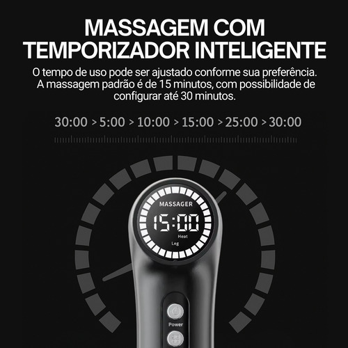 Bota Compressão Pneumática Massagem Circulação Com Aquecimento 30w Fisioterapia 3 Modos De Massagem 5 Modos De Força E 3 De Aquecimento - 3dx