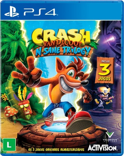 Crash Bandicoot Nsane Trilogy Ps4 Mídia Física Lacrada