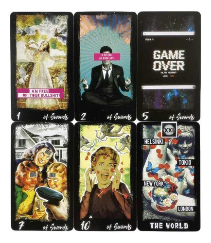 Cartas Tarot The Bad Ass, Tarot Moderno, Juegos Para Fiestas