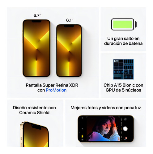 iPhone 13 Pro 1 TB dourado - Excelente (Recondicionado)