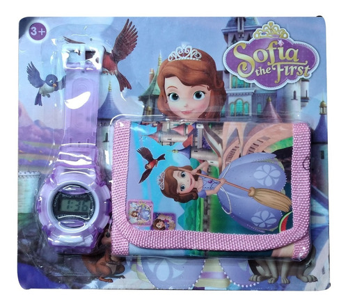 Combo Billetera Y Reloj De Princesita Sofia Para Niñas